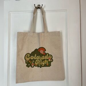 Colorado print canvas tote